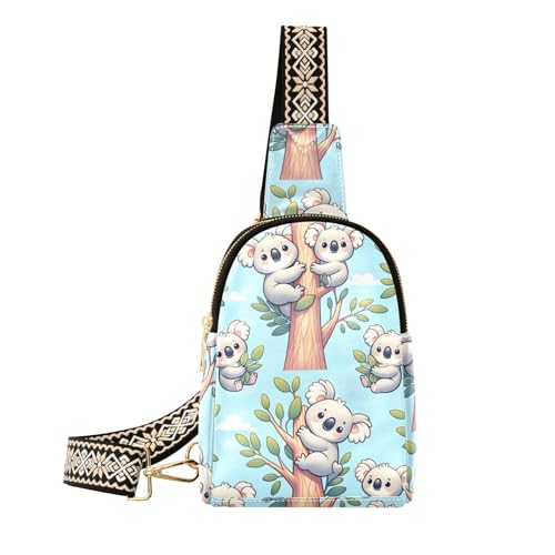 Bolso cruzado bandolera para mujer estilo canguro miniatura 1
