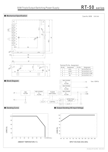 Alimentation à découpage pour atelier de prototypage conversion CA/CC RT-65C propre
