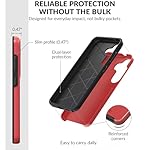 Crave Compatible with Samsung Galaxy S25 Case (6.2 inch), Slim Fit, Shockproof Dual Layer Grip, Wireless Charging Compatible - Red - Image 4