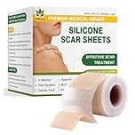 DERMITONE Medical Grade Silicone Scar Tape | 4cm x 1.5M | Silicone Scar Sheets for After Surgery C Section Recovery, Face Treatment Gel Patches/Plasters