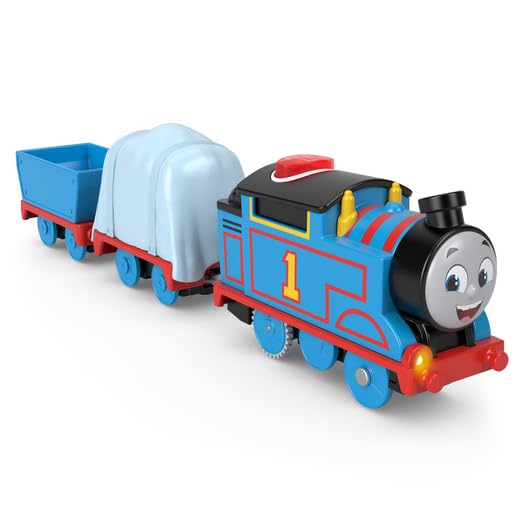 Thomas & Friends Motorized Toy Train Talking Thomas Motor with Audio Phrases and Cargo for Children Ages 3+ Years, British English Version, HWH17