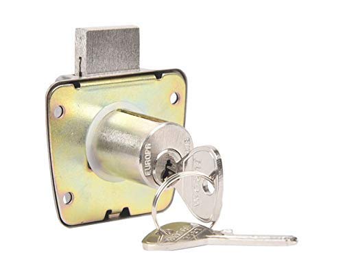 Europa Stainless Steel Finish Drawer Lock with 11 Pin Dimple Key for 20 MM Panel Thickness, Stroke 13 mm, Cylinder Height 25 mm with 2 Keys