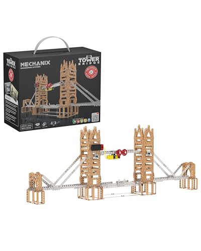 Image of MECHANIX Mega Series Tower Bridge - 2129 Piece Motorised London Bridge Building Kit | STEM /STEAM Toy for Adults, Kids 8+, Families & Seniors | Made in India | Tools & Manual Included