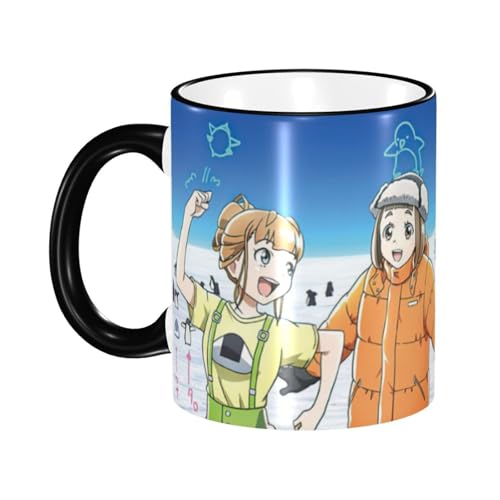 宇宙よりも遠い場所 セラミックマグカップ 食器 大容量コーヒーカップ 330ml 耐熱 おしゃれなマグカップ オフィスホーム用 プレゼントに最適 再利用可能 ギフト 男女兼用 Black