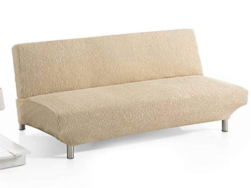 Belmarti Clic Clac TEIDE Housse de canapé élastique Jacquard Beige C02 Cover