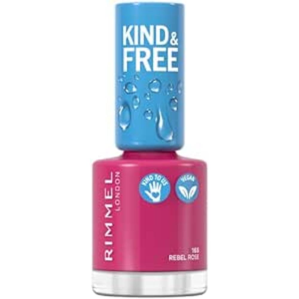 RIMMEL Kind & Free Nail Polish, 165 Rebel Rose, 8ml