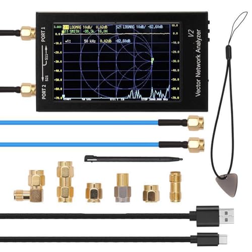 Analyse de réseau vectoriel 50 kHz-3000 MHz NanoVNA F avec écran de 4.3 pouces