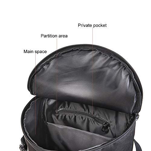 Pannow Cylindrical Fishing Tackle Backpack, Large Capacity Polyester Fishing Bags Backpack With Rod Holder, Multifunctional Fishing Gear Bag, Black,45 * 12 * 11Cm #TOP6