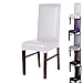 MINGZJ Housse de Chaise en PU Housse de Protection en Cuir Artificielle en Cuir Housse de siège Universelle imperméable et étanche à l'huile (4-Pièces, B-Blanc)