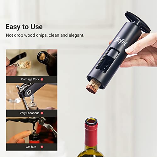 Yofri Wine Bottle Opener Set, Manual Corkscrew With Foil Cutter, Vacuum Stopper And Wine Aerator Pourer, Easy Wing Corkscrew, Same Mechanism As Electric One, Portable Waiter Corkscrew For Wine Lover #TOP2