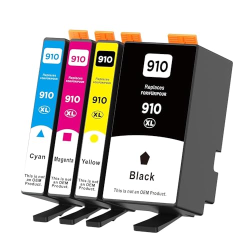 iNKPAD Paquete de 4 piezas de repuesto para Office Pro 8020 para 910 XL