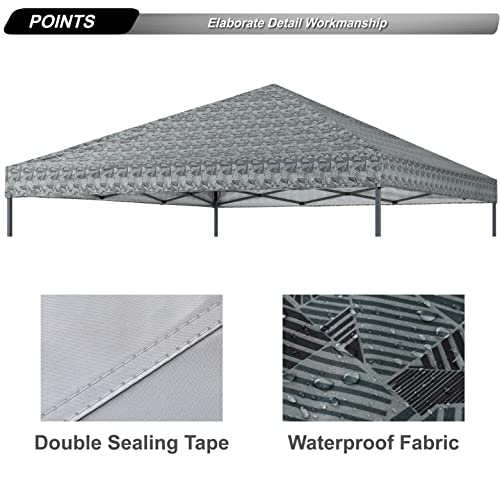 Image of ABCCANOPY Replacement Canopy Top for Pop Up Tent 10x10 Prismatic Black