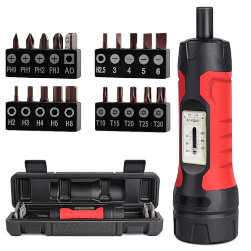 wanlvkang Torque Screwdriver, 10-65 Inch Pounds Torque Screwdriver Set for Maintenance, Tools, Bike Repair and Scope Mounting