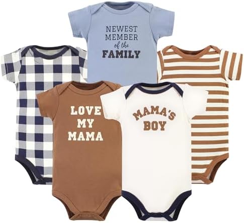 Hudson Baby Unisex Baby Cotton Bodysuits 5-pack