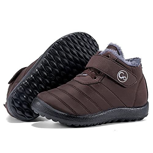 Ablanczoom Boys Girls Snow Boots Winter Boot Warm Fur Lined Toddler Shoes Comfortable Outdoor Slip On Walking Hiking Shoe For Little Kid #TOP20