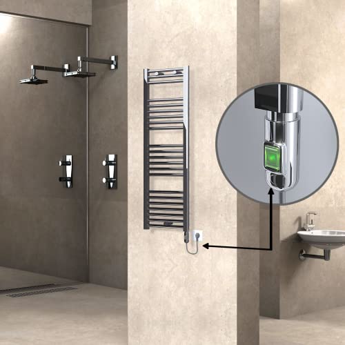 Haiti Elektrikli Havlupan 400x1200 Düz Krom (On/Off Düğmeli) 300 W