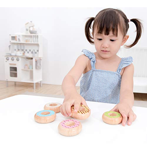 Woet New Classic Toys 10629 Kinderrollenspiele Donuts-6 Stück