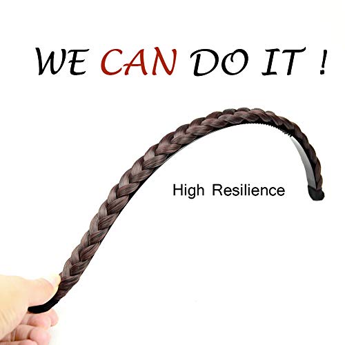 Gledola Braided Headband With Teeth Braids Hairband With Tooth Synthetic Hair Band Plaited Hairband For Women (Dirty Blonde) - Image 4