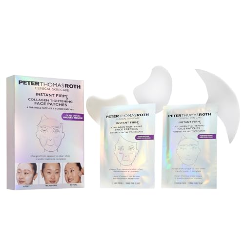 Peter Thomas Roth | Instant FIRMx Collagen Tightening Face Patches For Fine Lines & Anti-Aging | Face Masks For Glass Skin |Collagen Mask Overnight