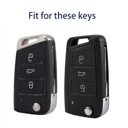 Coque de clé en cuir TPU chic pour Seat Ateca Leon et VW Golf 7 - 2