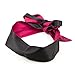 Yeoubi Soft Satin Eye Mask Blindfold Costume Masks (Black Red)