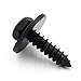 DiER 10pcs Steel Tapper Screw for BMW Bumpers Engine Shields Splash Guard Black