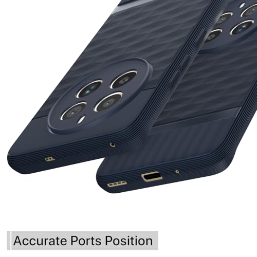 Image of Pikkme Back Cover for Realme 12 Pro 5G / Realme 12 Pro Plus 5G Camera Protection 3D Hexa Cube Design Silicone Protective Bumper Case (Blue)