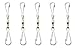 WorldaWhirl Whirligig Wind Spinner SS Swivel Hook Display Twist Turn Twirl Swirl (5, Clip and Clip)