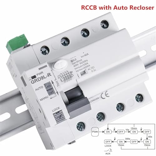 Disjoncteur de télécommande auto-réenclenchement pour maison connectée 4P - 2