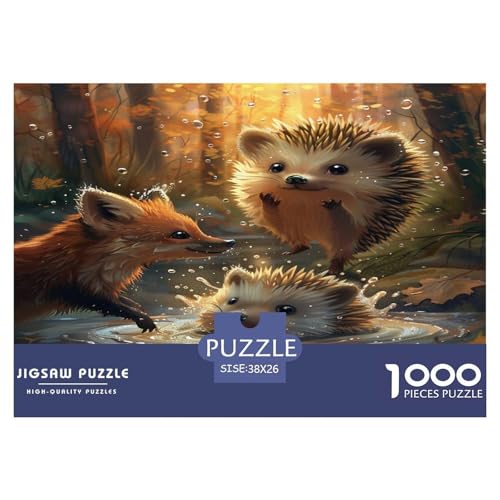 Puzzle De 1000 Piezas, Erizo, Actividad Artística Desafiante Y Relajante, Animales artísticos, Juegos De Rompecabezas para Toda La Familia, Regalos para Hombres 38x26cm/1000pcs