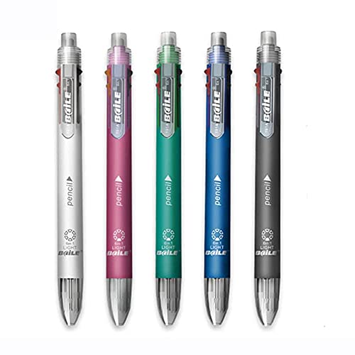 Set Di 6 Penne A Sfera Mabor 6-in-1, Multicolore. Ogni Penna Ha 6 Colori (0,5mm), Divertenti E Morbide. Perfette Per Ufficio E Scuola.