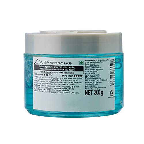 Gatsby Leather Water Gloss - Hard, Wet Look Hair Gel, Shine Effect, Long Lasting Hold, Non Sticky, Easy Wash Off, Holding Level 3, 300gm - Image 2