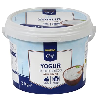 (2 UNIDADES) Makro Chef yogur griego azúcarado bote 2 Kg (PRODUCTO REFRIGERADO)