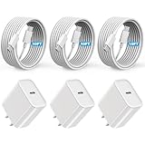 [Apple MFi Certified]Long 10Foot USBC to USBC Cable Fast Charging for iPhone 17/16e/15,3Pack 20W Fast Apple Phone Charger Block 10FT Type C Cord for iPhone 17 Air/17/16/15 Pro/Pro Max/iPad Pro/AirPods