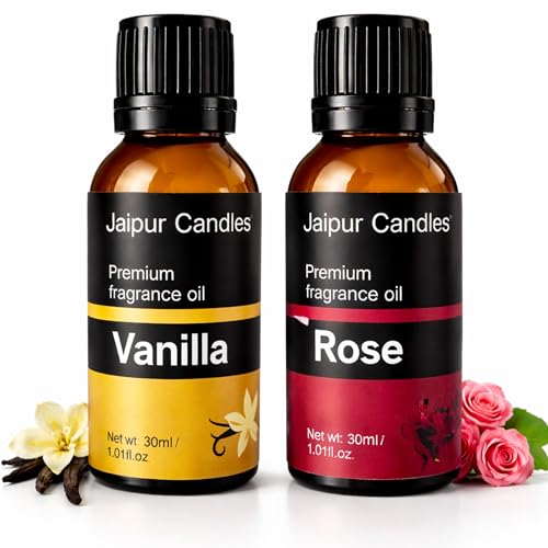 Image of Fragrance Oil | 30ml+30ml | Rose, Vanilla Fragrance oil | Best for Aromatherapy | Use in Diffusers, Candles, Air Fresheners
