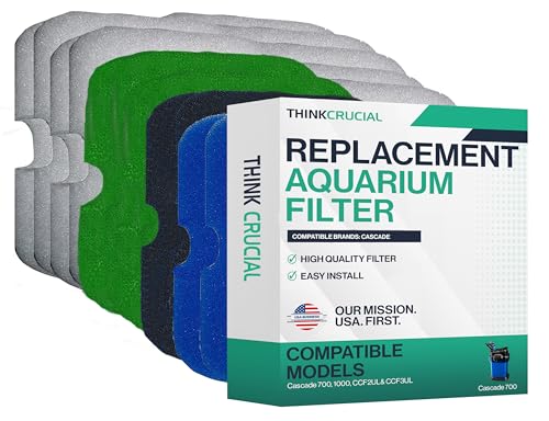 32 Replacement Aquarium Canister Filters - Compatible with Cascade 700, 1000, CCF2UL& CCF3UL (32 Pack) by Think Crucial