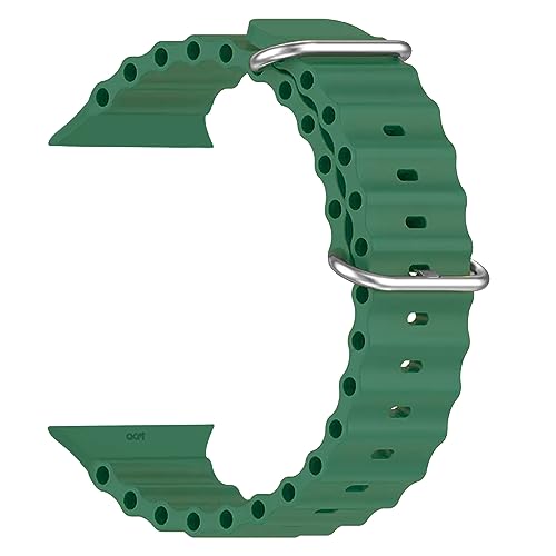 Image of ACM Watch Strap Slide 42mm 44mm 45mm 46mm 49mm Silicone Smart Belt compatible with Boat Wave Elevate Smartwatch Classic Band Turquoise Green