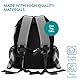 Navaris Rucksack für Hund oder Katze bis 7 kg - gepolsterter Hunderucksack Katzenrucksack - 37 x 33 x 24 cm Hundetragetasche - Tragetasche für vorn und hinten - grau