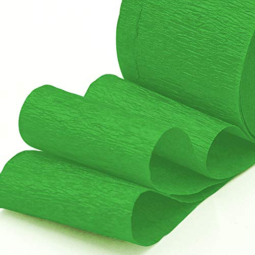 Image of 8 Rolls Green Crepe Paper Streamers, Wedding Birthday Baby Shower Christmas Party Decoration, St Patrict's Day Rainbow DIY Supplies, Living Room Bedroom Decor