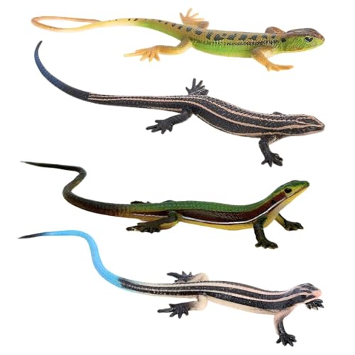 SGSCFG 4 Piezas De Lagarto Simulado De Plástico, Juguetes para Niños, Juguetes Creativos Divertidos, Decoraciones De Fiestas, Modelos De Enseñanza.
