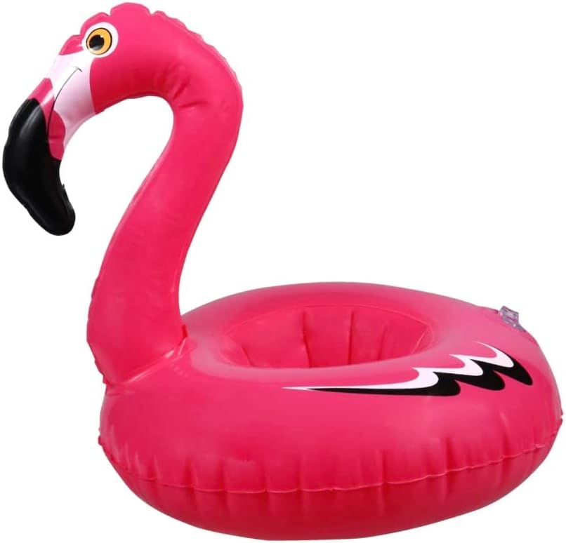 Floating Cup Holders | Great for Hot Summer Days in The Pool | Flamingo, Unicorn, Seahorse, Palm Tree (Flamingo)