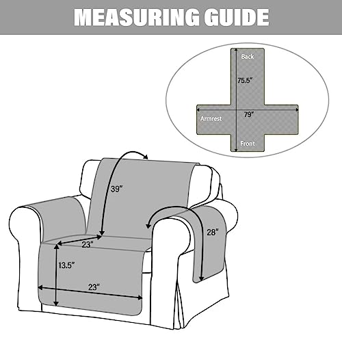 Tomoro Non-Slip Loveseat Sofa Slipcover - 100% Waterproof Quilted Sofa Cover Furniture Protector With Pockets, Washable Couch Cover With Elastic Straps For Dog, Fit Seat Width Up To 46 Inch #TOP1