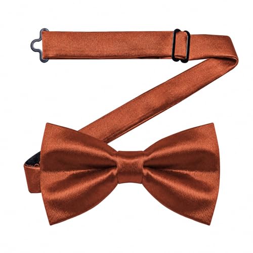 Image of YourTies Bow Ties for Men Pretied Bowties Solid Color Satin Bow Tie Formal Business Tuxedo Wedding Party Prom
