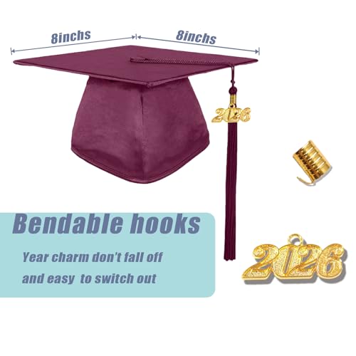 Image of GradPlaza Shiny Preschool Graduation Cap and Gown for Kids 2026 Tassel kindergarten graduation cap and gown