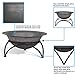 Sunnydaze Small Dark Gray Wood-Burning Cast Iron Fire Pit Bowl with Stand, 24 Inch Diameter