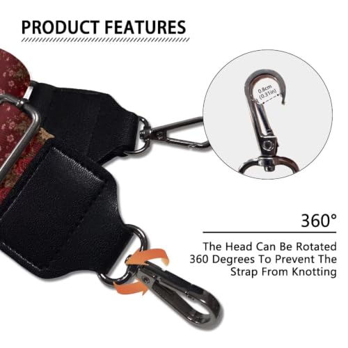 Image of Adjustable Purse Strap Replacement, Wide Shoulder Canvas Bag Strap, Crossbody Handbag Strap
