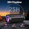 Parlante Bluetooth portátil, parlante Bluetooth 5.4, doble parlante con pantalla LED, graves profundos, 25 h de reproducción, luces RGB coloridas, a prueba de agua IPX7, emparejamiento TWS para exteriores/hogar/fiesta/viajes, ideas de regalo 6