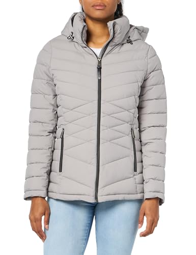 Doudoune légère DKNY haut de gamme grise à capuche pour femme élégante M
