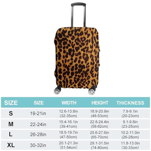 Cool Cheetah Leopard Luggage Cover Travel Suitcase Covers for Luggage Elastic Carry on Luggage Covers for Suitcase Tsa Approved Washable Luggage Sleeve Protector Fits 18-32 Inch M2