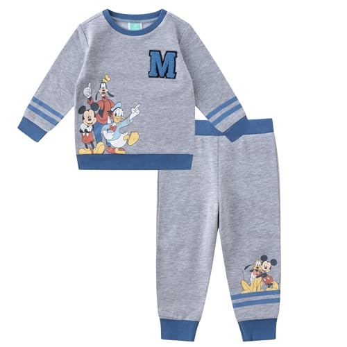 Image of Disney Mickey Mouse 2 Piece Baby Boys Sweatshirt and Pants Set for Infant